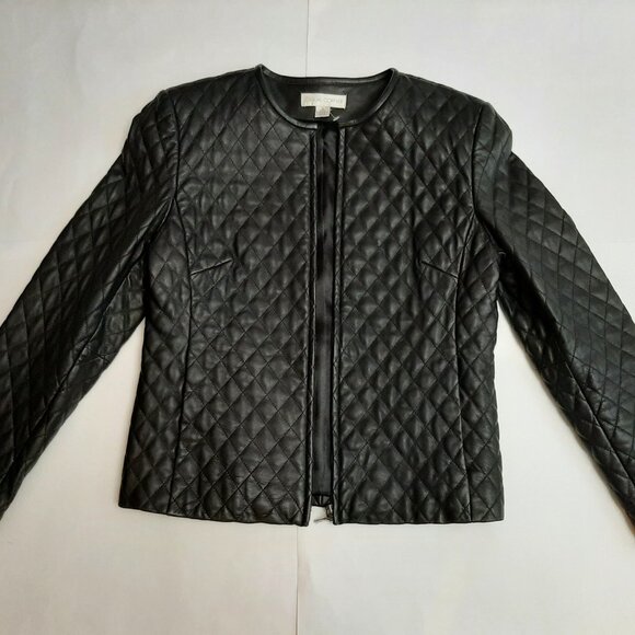 Casual Corner Quilted Leather Jacket - Picture 5 of 14